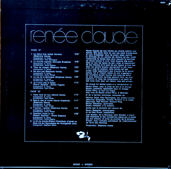 Renée Claude - Le Début D'un Temps Nouveau | Barclay (80087) - 2 Renée Claude - Le Début D'un Temps Nouveau | Barclay (80087) - 2