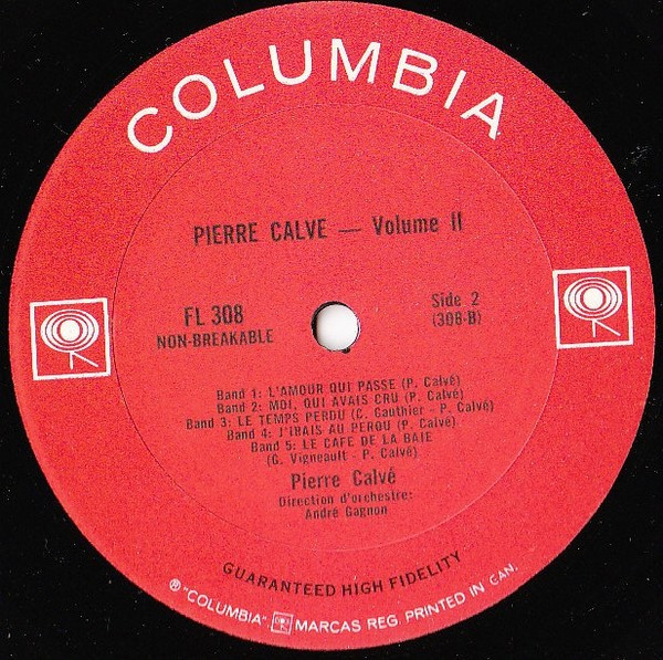 Pierre Calvé - Volume 2 | Columbia (FL 308) - 4