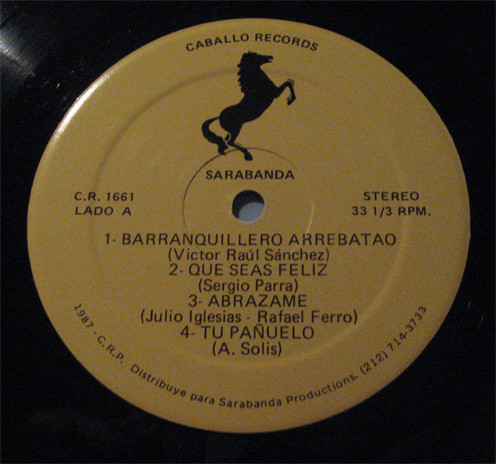 Sarabanda - Sarabanda | Caballo Records (C.R.1661) - 4