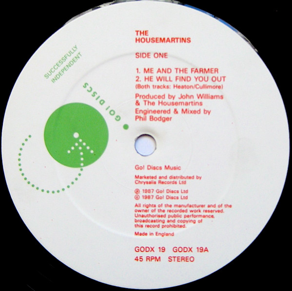 The Housemartins - Me And The Farmer | Go! Discs (GODX 19) - 3 The Housemartins - Me And The Farmer | Go! Discs (GODX 19) - 3