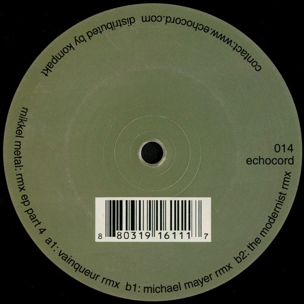 Mikkel Metal - Rmx EP Part 4 | Echocord (echocord 014) - 2