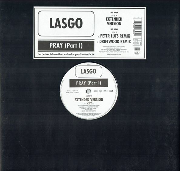 Lasgo - Pray (Part I) | Capitol Records (7243 5 51397 6 4) - main Lasgo - Pray (Part I) | Capitol Records (7243 5 51397 6 4) - main