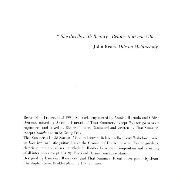 That Summer - Drowsiness Of Ancient Gardens | Adiaphora (003) - 3