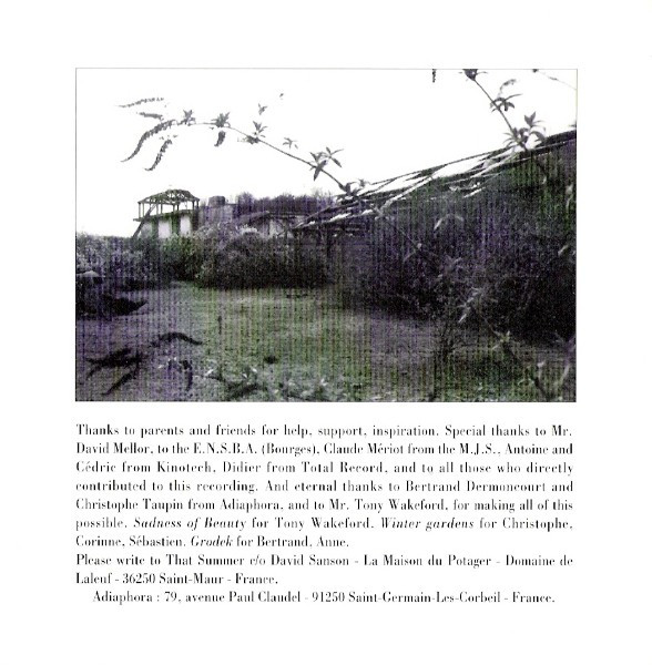 That Summer - Drowsiness Of Ancient Gardens | Adiaphora (003) - 4