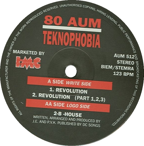Teknophobia - Revolution | 80 Aum Records (AUM 512) - 3 Teknophobia - Revolution | 80 Aum Records (AUM 512) - 3