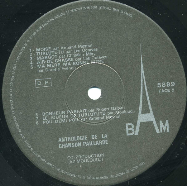 Various - Anthologie De La Chanson Paillarde Volume 1 | BAM (5899) - 3