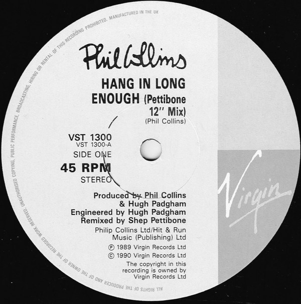 Phil Collins - Hang In Long Enough | Virgin (VST 1300) - 4