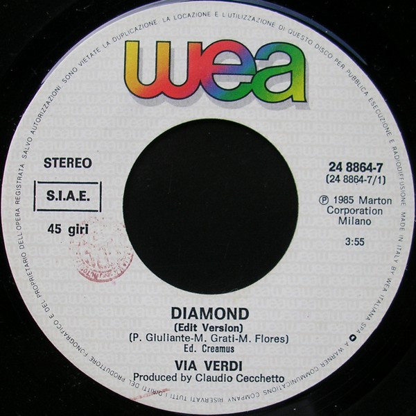 Via Verdi - Diamond | WEA (24 8864-7) - 3