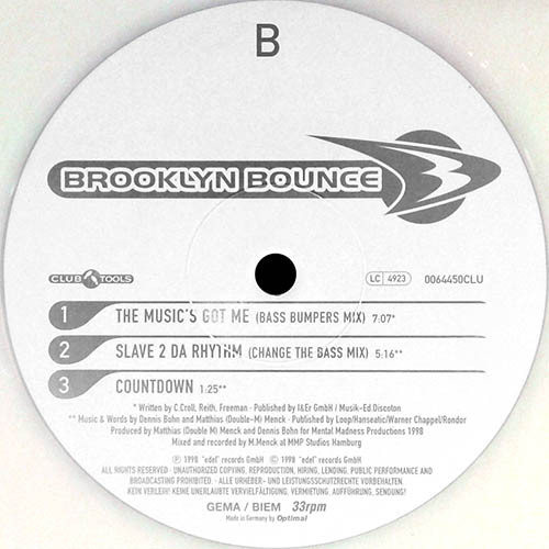 Brooklyn Bounce - The Music's Got Me | Club Tools (0064450CLU) - 4 Brooklyn Bounce - The Music's Got Me | Club Tools (0064450CLU) - 4