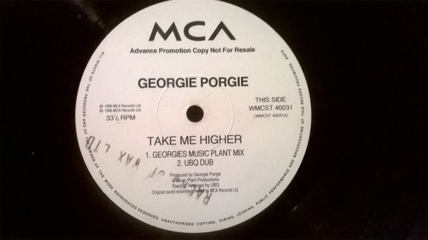Georgie Porgie - Take Me Higher (Promo no1) | MCA Records (WMCST 40031) - 2