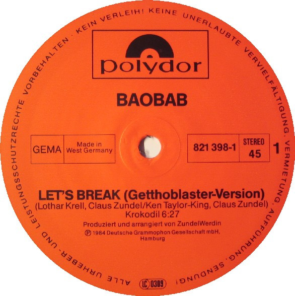 Baobab - Let's Break | Polydor (821 398-1) - 2