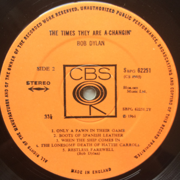 The Times They Are A-Changin'
