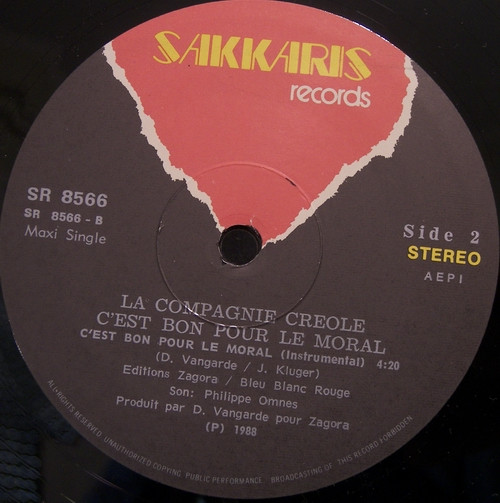 La Compagnie Créole - C'est Bon Pour Le Moral | Sakkaris Records (SR 8566) - 2