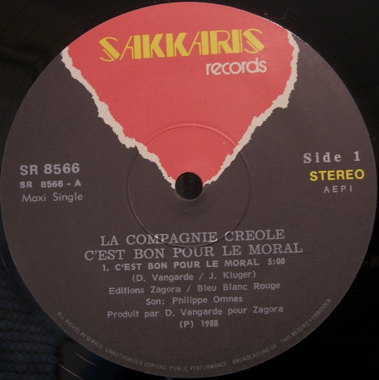 La Compagnie Créole - C'est Bon Pour Le Moral | Sakkaris Records (SR 8566) - main