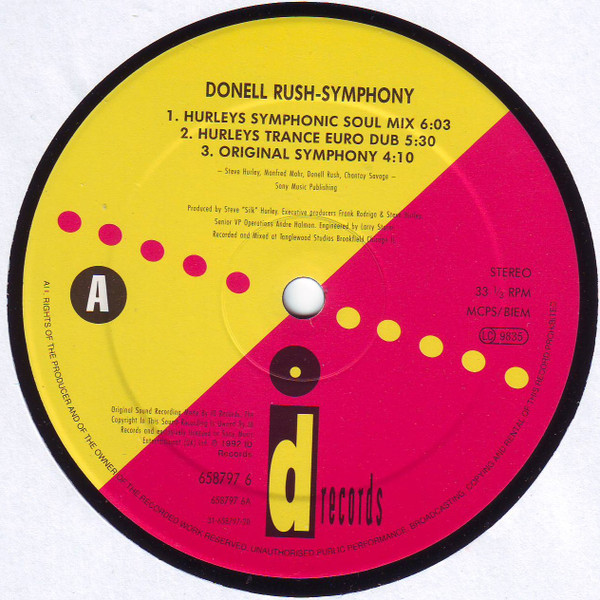 Donnell Rush - Symphony | ID Records (658797 6) - 2 Donnell Rush - Symphony | ID Records (658797 6) - 2