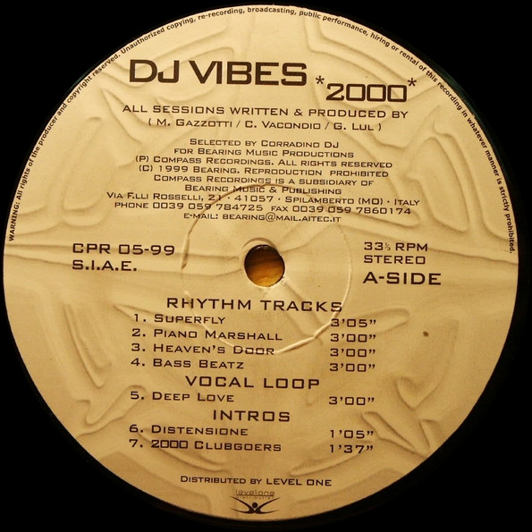 Various - DJ Vibes "2000" | Compass Recordings (CPR 05-99) - main Various - DJ Vibes "2000" | Compass Recordings (CPR 05-99) - main