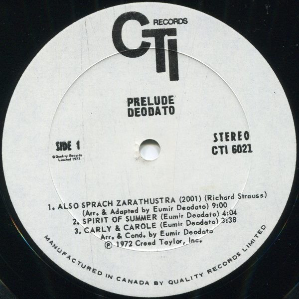 Eumir Deodato - Prelude | CTI Records (CTI 6021) - 5 Eumir Deodato - Prelude | CTI Records (CTI 6021) - 5