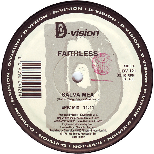 Faithless - Salva Mea | D:vision Records (DV 121) - main