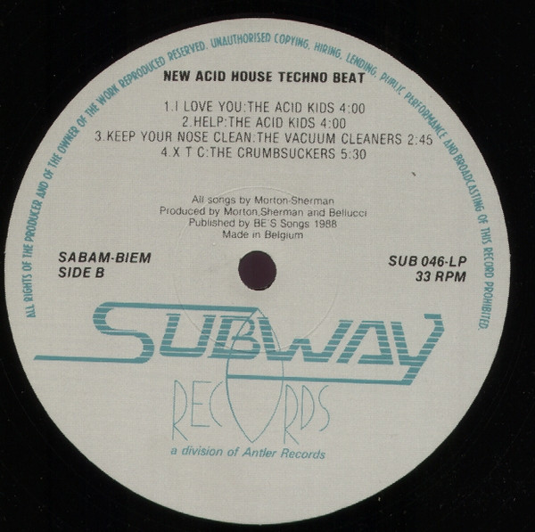 Morton Sherman Bellucci - New Acid House Techno Beat Compilation | Subway (SUBWAY 046) - 4
