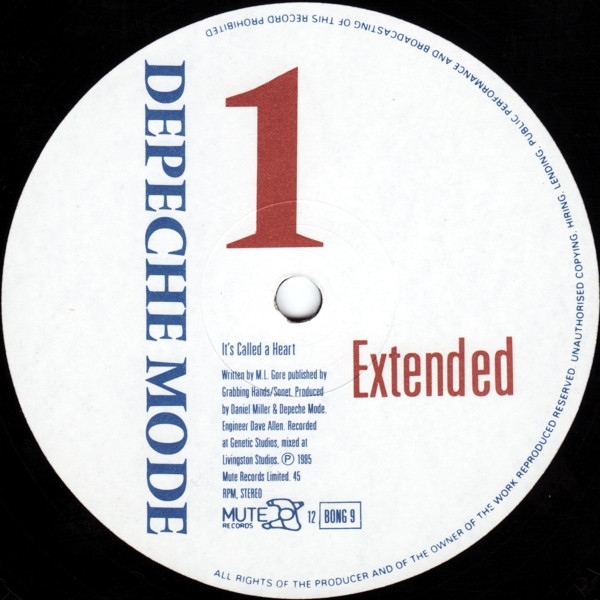 Depeche Mode - It's Called A Heart (Extended) | Mute (12 BONG 9) - 3 Depeche Mode - It's Called A Heart (Extended) | Mute (12 BONG 9) - 3