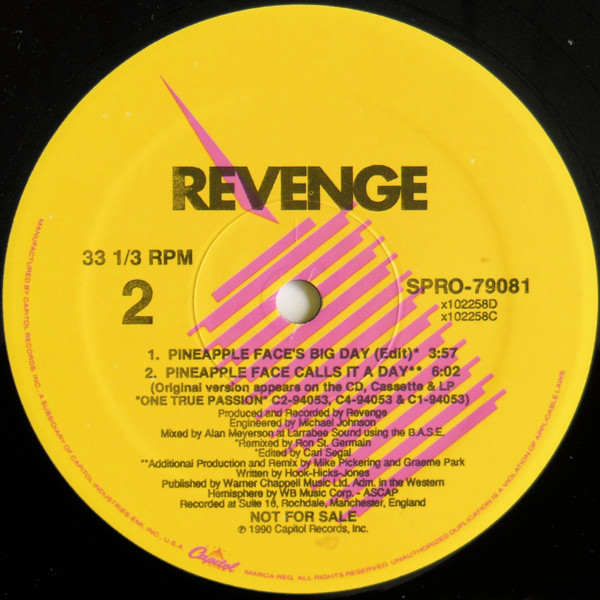 Revenge - Pineapple Face | Capitol Records (SPRO-79059) - 3