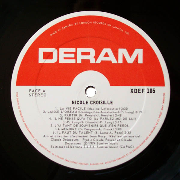 Nicole Croisille - Parlez Moi De Lui | Deram (XDEF-105) - 3 Nicole Croisille - Parlez Moi De Lui | Deram (XDEF-105) - 3