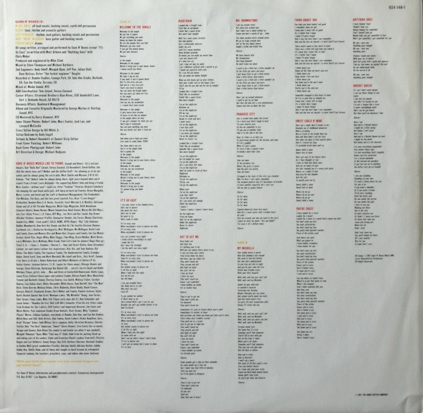 Guns N' Roses - Appetite For Destruction | Geffen Records (WX 125) - 8