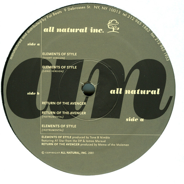 All Natural - Elements Of Style | All Natural Inc. (AN-13) - 3 All Natural - Elements Of Style | All Natural Inc. (AN-13) - 3