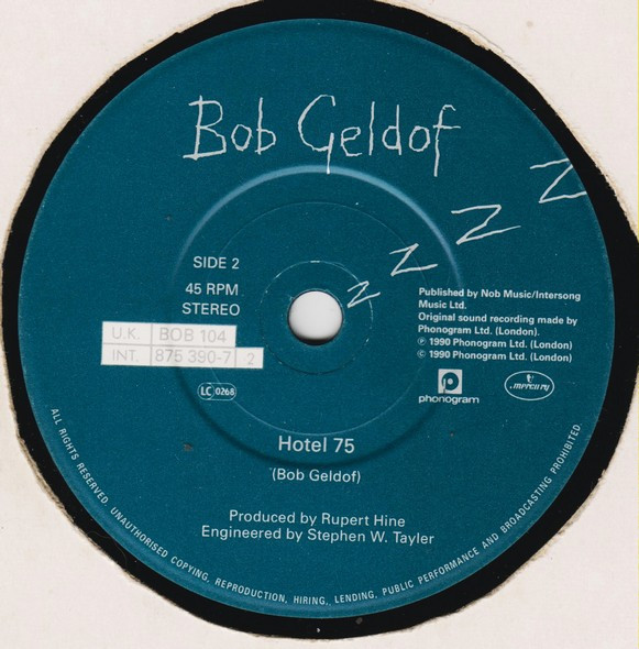 Bob Geldof - The Great Song Of Indifference | Mercury (BOB 104) - 4