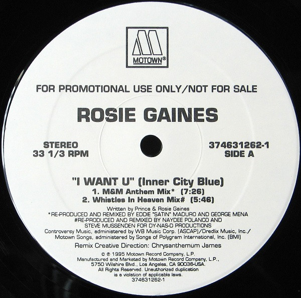 Rosie Gaines - I Want U (Inner City Blue) | Motown (374631262-1)