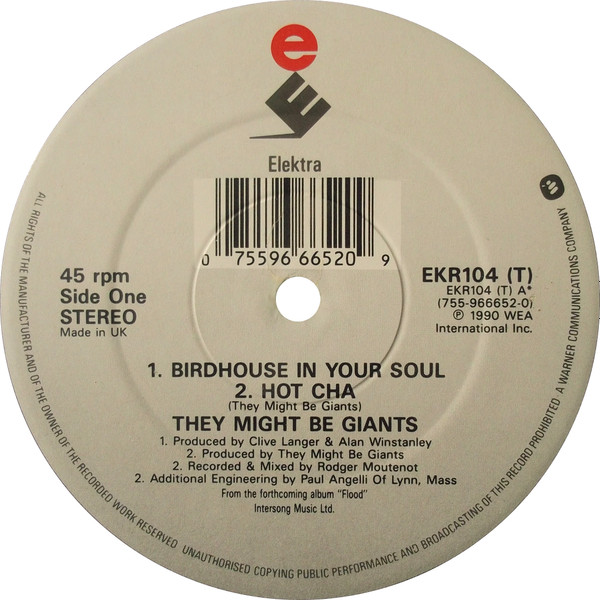 They Might Be Giants - Birdhouse In Your Soul | Elektra (EKR 104 T) - 3