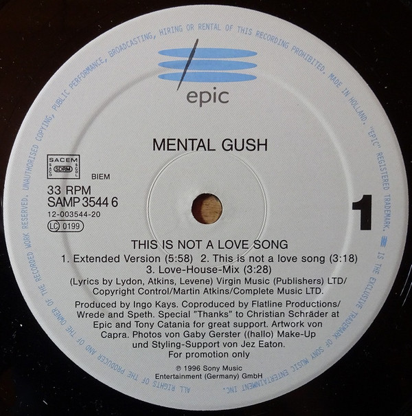 Mental Gush - This Is Not A Love Song | Epic (SAMP 3544 6) - main Mental Gush - This Is Not A Love Song | Epic (SAMP 3544 6) - main