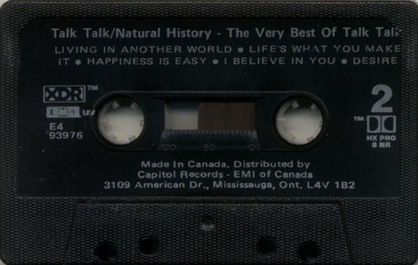 Talk Talk - Natural History (The Very Best Of Talk Talk) [Cassette] | EMI USA (E4 93976) - 4
