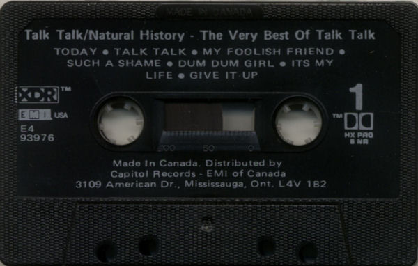 Talk Talk - Natural History (The Very Best Of Talk Talk) [Cassette] | EMI USA (E4 93976) - 3