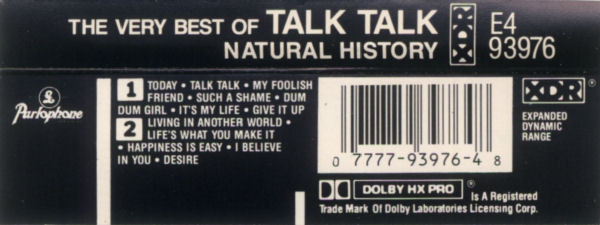 Talk Talk - Natural History (The Very Best Of Talk Talk) [Cassette] | EMI USA (E4 93976) - 2