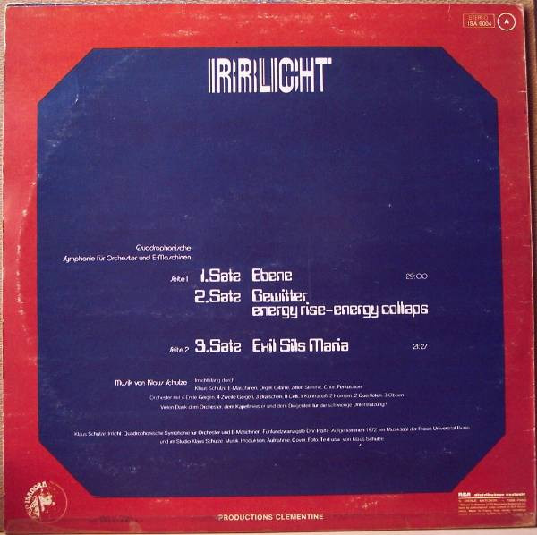 Klaus Schulze - Irrlicht | Isadora (ISA 9004) - 2 Klaus Schulze - Irrlicht | Isadora (ISA 9004) - 2