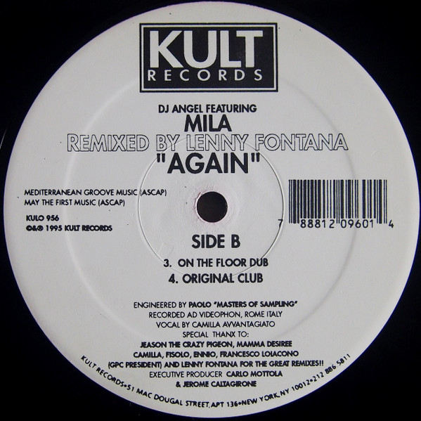 DJ Angel Featuring Mila - Again | Kult Records (KULO 956) - 3