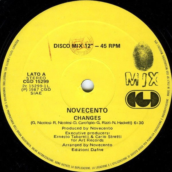 Novecento - Changes | CGD (CGD 15299) - 3