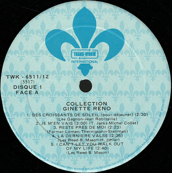 Ginette Reno - Collection Ginette Reno | Trans-World International (TWK-6511/12) - 4 Ginette Reno - Collection Ginette Reno | Trans-World International (TWK-6511/12) - 4
