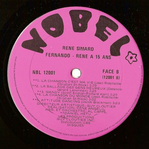 René Simard - Fernando - René À 15 Ans | Nobel (NBL-12001) - 4