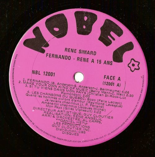 René Simard - Fernando - René À 15 Ans | Nobel (NBL-12001) - 3