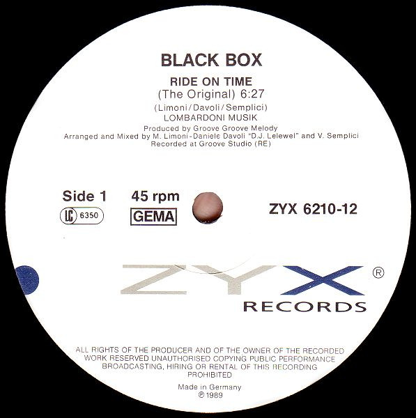 Black Box - Ride On Time | ZYX Records (ZYX 6210-12) - 3 Black Box - Ride On Time | ZYX Records (ZYX 6210-12) - 3