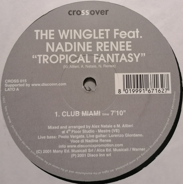 The Winglet Feat. Nadine Renée - Tropical Fantasy | Crossover Records (CROSS 015) - 2 The Winglet Feat. Nadine Renée - Tropical Fantasy | Crossover Records (CROSS 015) - 2
