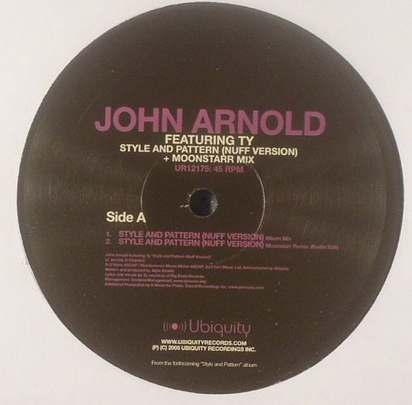 John Arnold Featuring Ty - Style And Pattern (Nuff Version) | Ubiquity (UR12175)