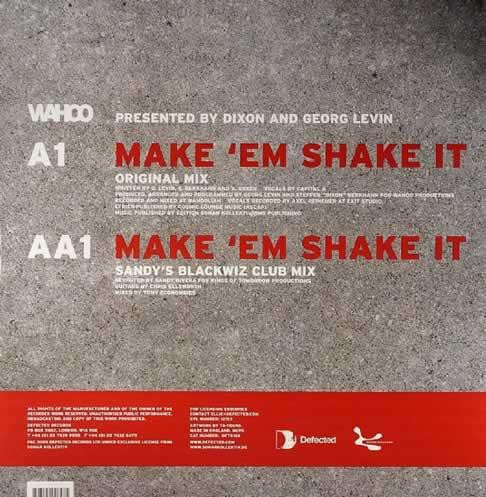 Wahoo Presented By Dixon And Georg Levin - Make 'Em Shake It | Defected (DFTD106) - 2