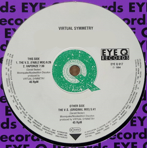 Virtual Symmetry - The V.S. | Eye Q Records (EYE Q 017) - main