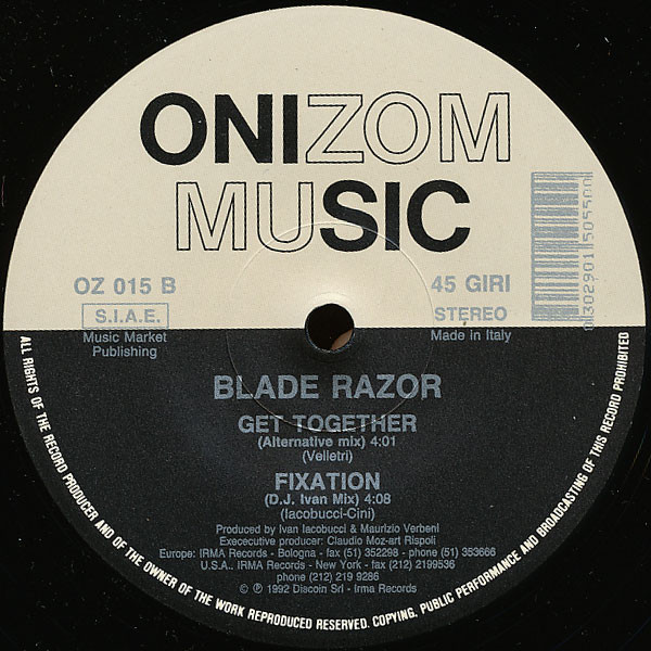 Blade Razor Featuring Lu Velvet - Get Together | Onizom Music (OZ 015) - 4 Blade Razor Featuring Lu Velvet - Get Together | Onizom Music (OZ 015) - 4