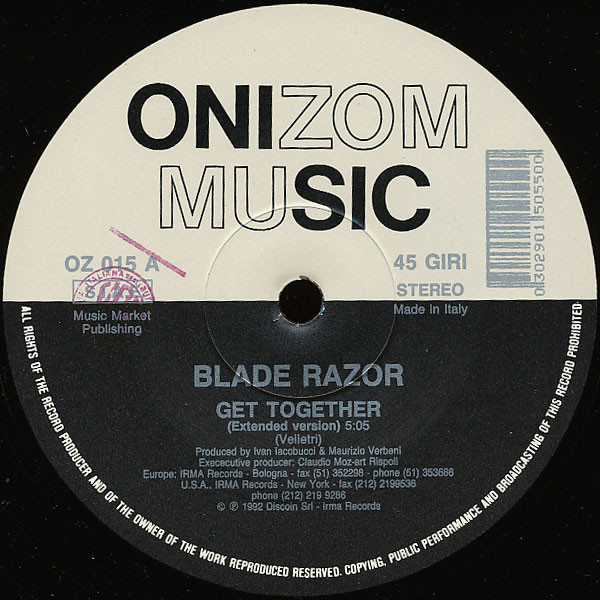 Blade Razor Featuring Lu Velvet - Get Together | Onizom Music (OZ 015) - 3 Blade Razor Featuring Lu Velvet - Get Together | Onizom Music (OZ 015) - 3