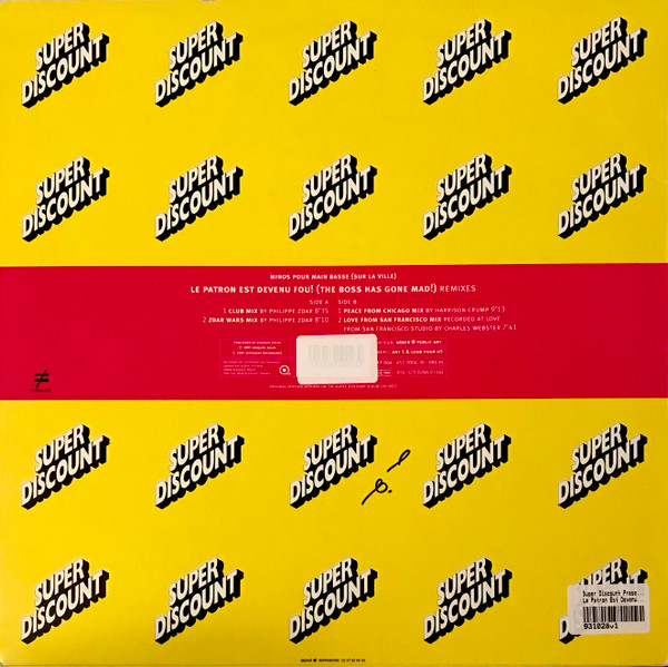 Super Discount Presents Minos Pour Main Basse (Sur La Ville) - Le Patron Est Devenu Fou! = The Boss Has Gone Mad! (Remixes) | Different (DIF 004) - 2