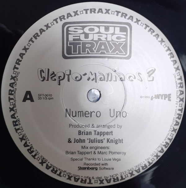 Cleptomaniacs - Numero Uno / X-Press | Soulfuric Trax (SFT-0010) - main